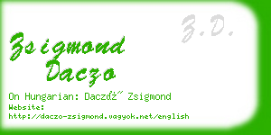 zsigmond daczo business card